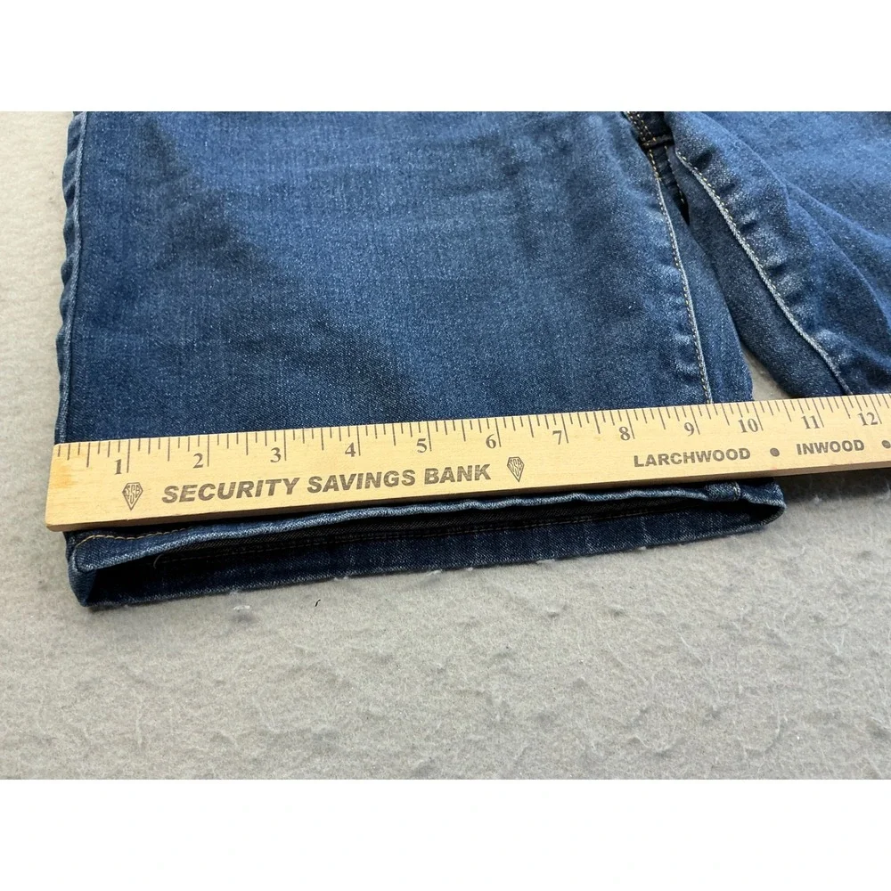 Michael Kors Denim Shorts Dark‎ Wash Gold Logo Size 6 Casual Summer Classic